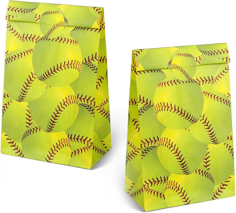 Outego 24 Softball Party Favor Bags with Stickers Softball Goodie Bags Softball Party Favors for Kids Softball Birthday Party Supplies - Image 2